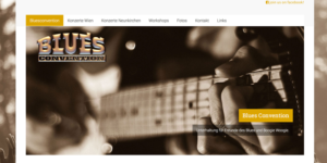 Screenshot Bluesconvention.com, Website + Newsletter, 2016