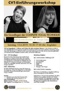 Einführung in die Complete Vocal Technique - Workshop mit Karin Bachner und Tanja Lipp, 15.6.2019, SingSalon